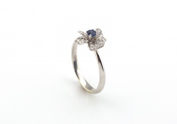 14k Yogo Sapphire and Diamond Ring 14k Yogo Sapphire and Diamond Ring
