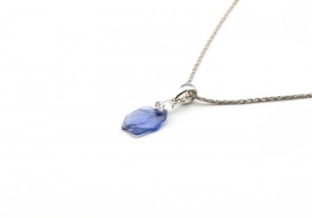 14k Tumbled Yogo Sapphire Pendant 14k Tumbled Yogo Sapphire Pendant