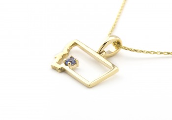 14k Yogo Sapphire Montana Pendant 14k Yogo Sapphire Montana Pendant