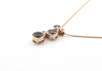 14k Fancy Montana Sapphire Pendant 14k Fancy Montana Sapphire Pendant