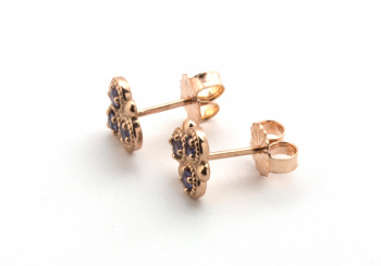 14k Yogo Sapphire Studs 14k Yogo Sapphire Studs