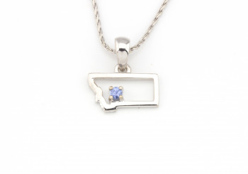 14k Yogo Sapphire Montana Pendant