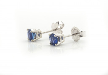 14k Yogo Sapphire Studs 14k Yogo Sapphire Studs