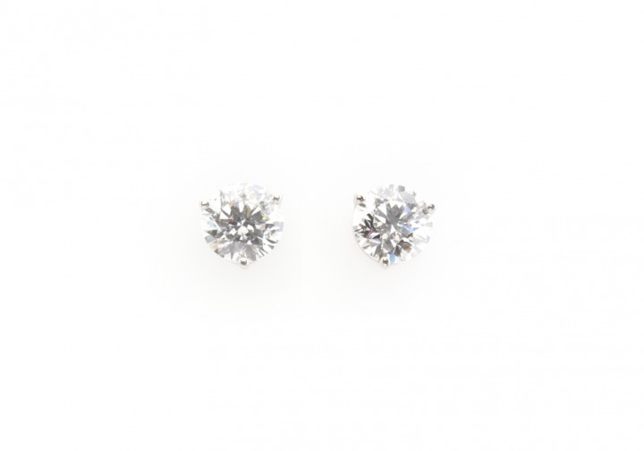 14K Diamond Stud Earrings 