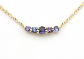 14k Yogo Sapphire Necklace