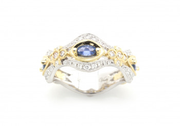 14k Yogo and Diamond Ring