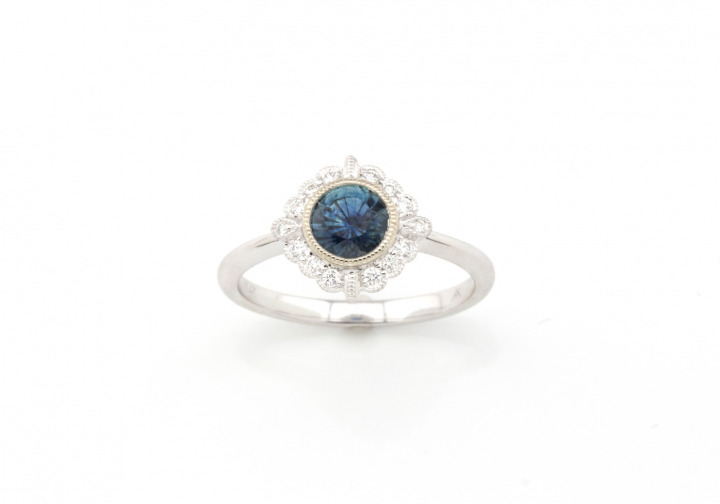 14k Montana Sapphire Ring 