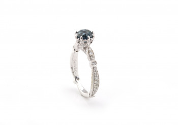 14k Montana Sapphire and Diamond Ring 14k Montana Sapphire and Diamond Ring