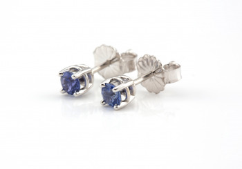 14K Yogo Sapphire Studs 14K Yogo Sapphire Studs
