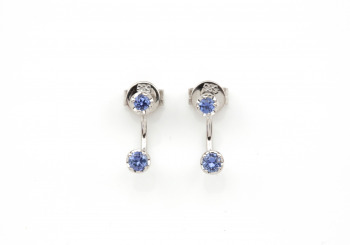 14k Yogo Sapphire Studs