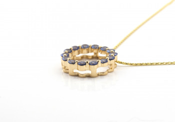 14k Yogo Sapphire Pendant 14k Yogo Sapphire Pendant
