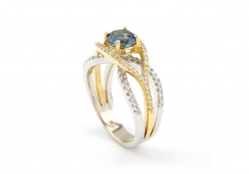 14k Fancy Montana Sapphire Ring 14k Fancy Montana Sapphire Ring