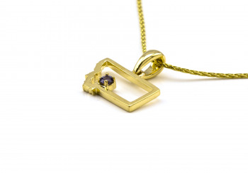 14k Yogo Sapphire Montana Pendant 14k Yogo Sapphire Montana Pendant