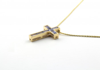 14k Yogo Sapphire Cross 14k Yogo Sapphire Cross