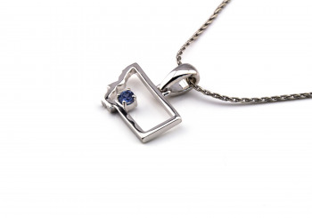 14K Yogo Sapphire Montana Pendant 14K Yogo Sapphire Montana Pendant