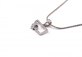 14K Yogo Sapphire Montana Pendant