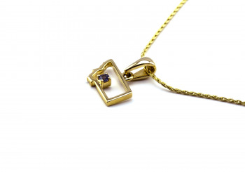 14K Yogo Sapphire Montana Pendant 14K Yogo Sapphire Montana Pendant