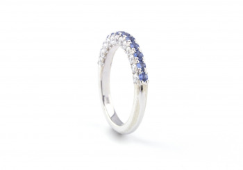 14K Yogo Sapphire & Diamond Ring 14K Yogo Sapphire & Diamond Ring