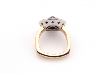 Palladium and 14k Ruby and Diamond Ring Palladium and 14k Ruby and Diamond Ring