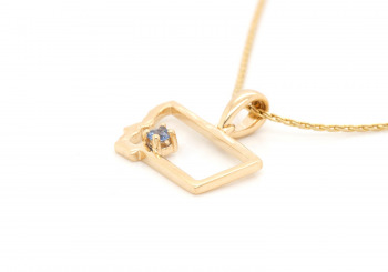 14k Yogo Sapphire Montana Pendant 14k Yogo Sapphire Montana Pendant