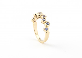 14K Yogo Sapphire Band 14K Yogo Sapphire Band
