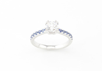 14k Yogo Sapphire Semi-Mount