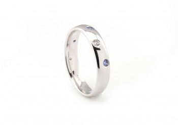 14k Yogo Sapphire Band 14k Yogo Sapphire Band