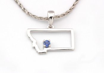 14k Yogo Sapphire Montana Pendant
