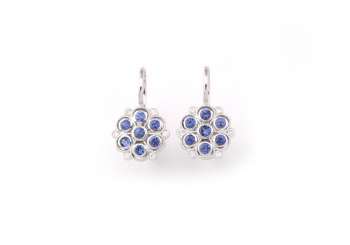 14k Yogo Sapphire Drop Earring