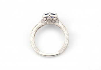 14k Yogo Sapphire and Diamond Ring 14k Yogo Sapphire and Diamond Ring