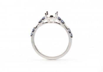 14k Yogo Sapphire Semi-Mount 14k Yogo Sapphire Semi-Mount