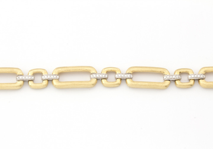 14k Diamond Link Bracelet