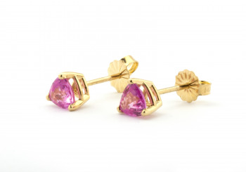 14k Pink Sapphire Studs 14k Pink Sapphire Studs