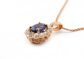 18K Spinel and Diamond pendant 18K Spinel and Diamond pendant
