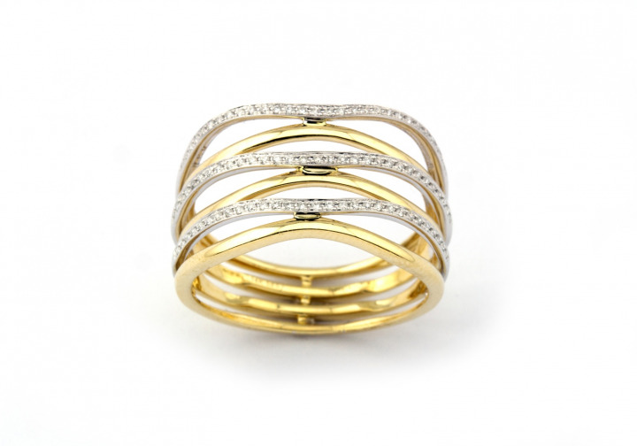 14k Two-Tone Diamond Fashion Ring