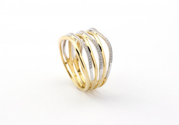14k Two-Tone Diamond Fashion Ring 14k Two-Tone Diamond Fashion Ring