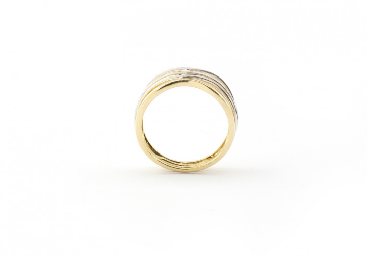 14k Two-Tone Diamond Fashion Ring