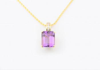 14k Amethyst Drop Pendant 14k Amethyst Drop Pendant