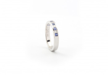 14k Yogo & Diamond Channel Ring 14k Yogo & Diamond Channel Ring