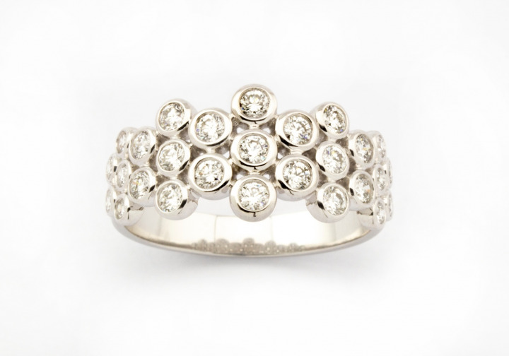 14k Diamond Cluster Ring