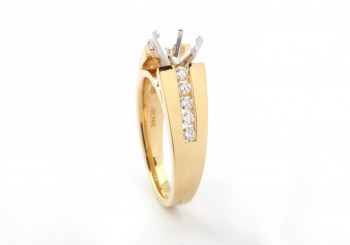 14k Two-Tone Semi-Mount Engagement Ring