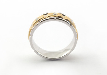 14k Two-Tone Diamond Wedding Band 14k Two-Tone Diamond Wedding Band