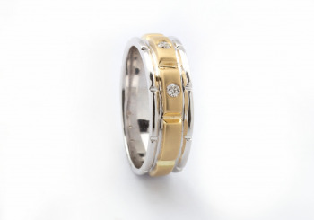 14k Two-Tone Diamond Wedding Band 14k Two-Tone Diamond Wedding Band