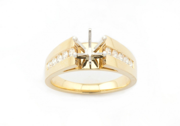 14k Two-Tone Semi-Mount Engagement Ring