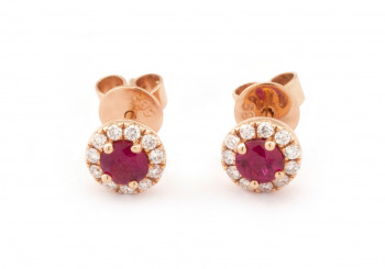 14k Ruby Stud Earrings