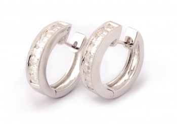 18k Diamond Huggie Earrings 18k Diamond Huggie Earrings