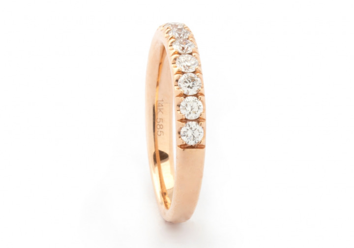 14k Diamond Wedding Band