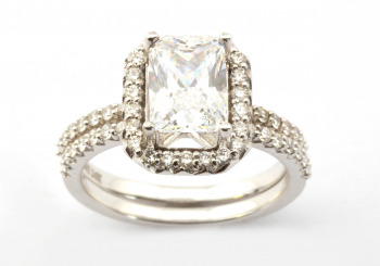 14k Diamond Semi-Mount Engagement Ring Set