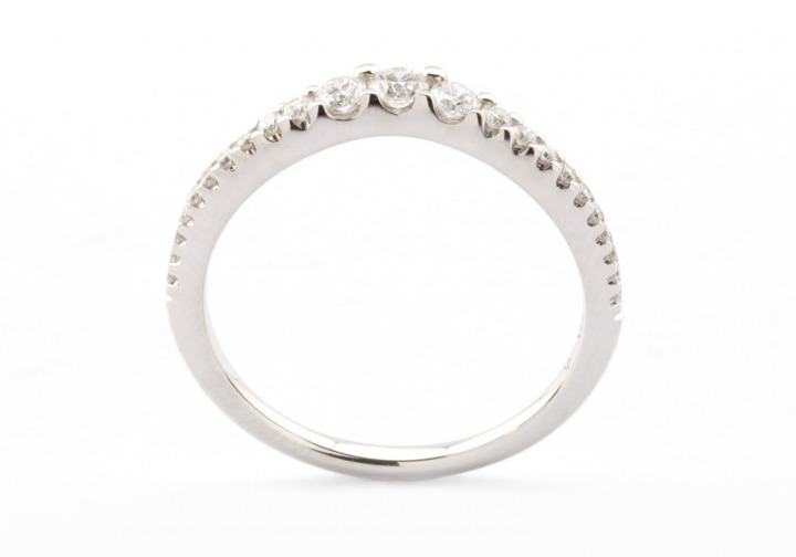 14k Diamond Wedding Band