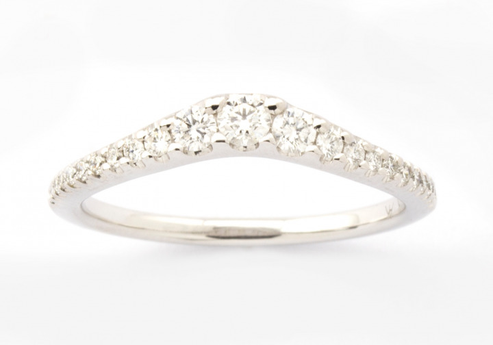 14k Diamond Wedding Band
